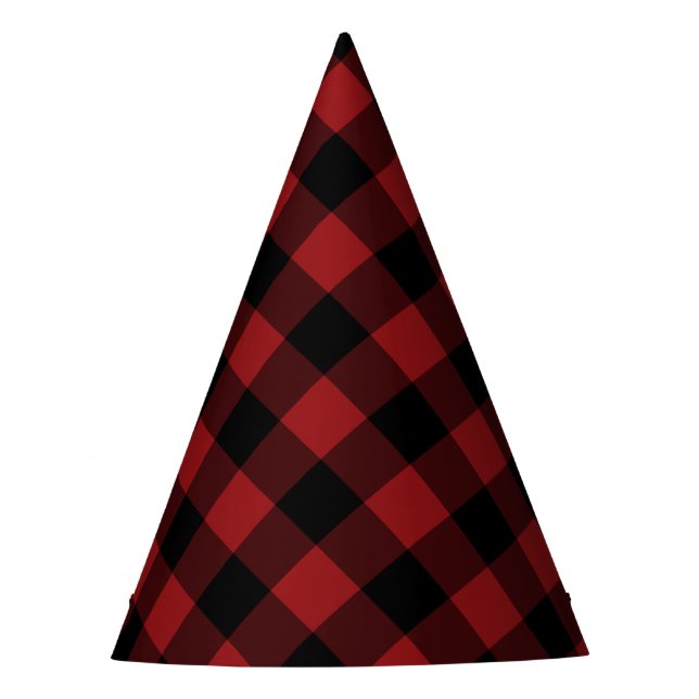 Red Plaid Party Hat (Front)