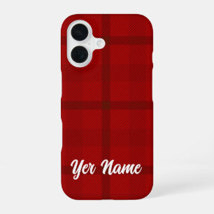 Red Plaid pattern - iPhone 16 Case