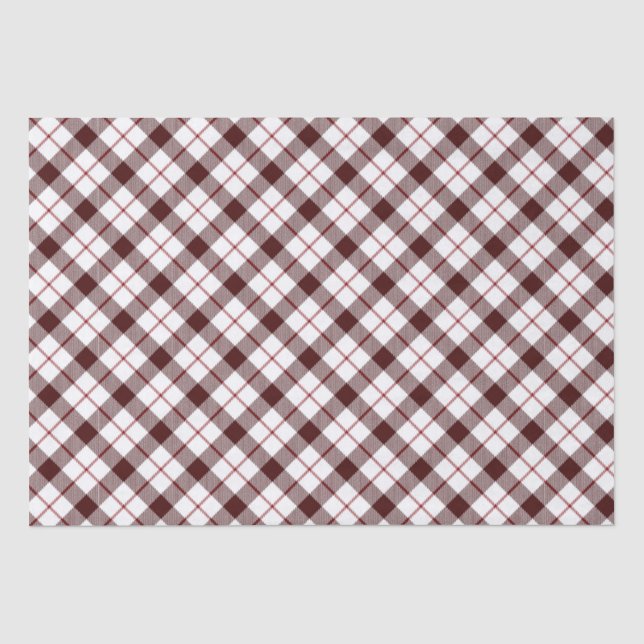  Red Plaid Pattern  Tissue Paper (Front)