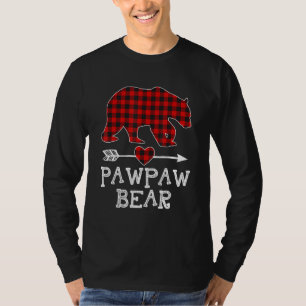 Red Plaid Pawpaw Bear Matching Pajama Family 1 T-Shirt