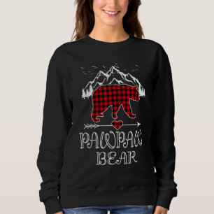 Red Plaid Pawpaw Bear Matching Pajama Family Sweatshirt