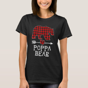 Red Plaid Poppa Bear  Matching Pajama Family  2 T-Shirt