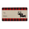 Red Plaid Reindeer Dachshund Gift Tag Labels