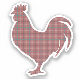  Red Plaid Rooster 