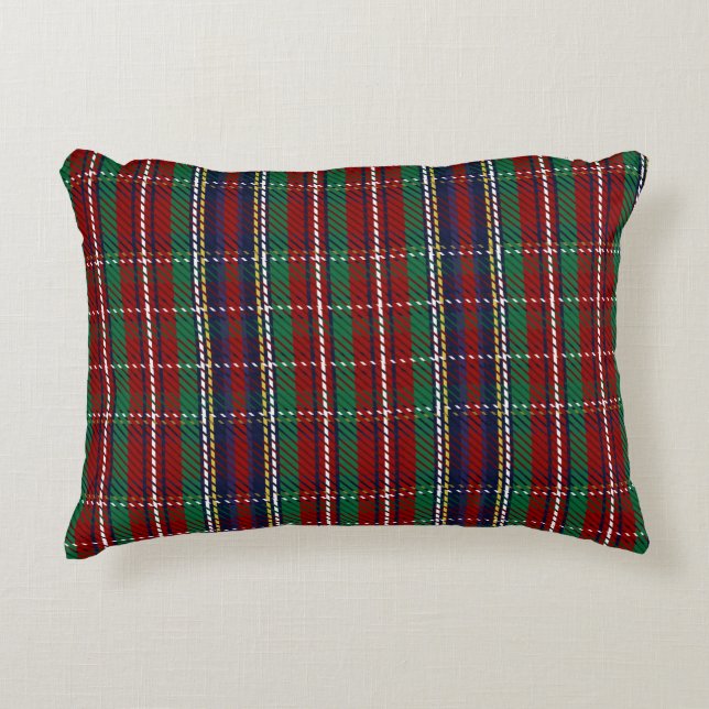 Red Plaid Scottish Rustic Flannel Print   Decorative Cushion (Front)