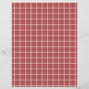 Red Plaid Scrapbook Paper