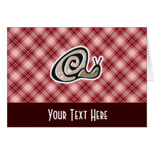 Red Plaid Snail