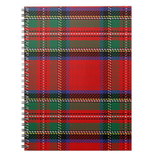 Red Plaid Spiral Photo Notebook