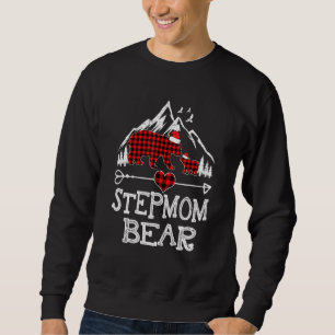 Red Plaid Stepmom Bear Matching Pajama Family Sweatshirt