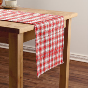 Red Plaid Table Runner