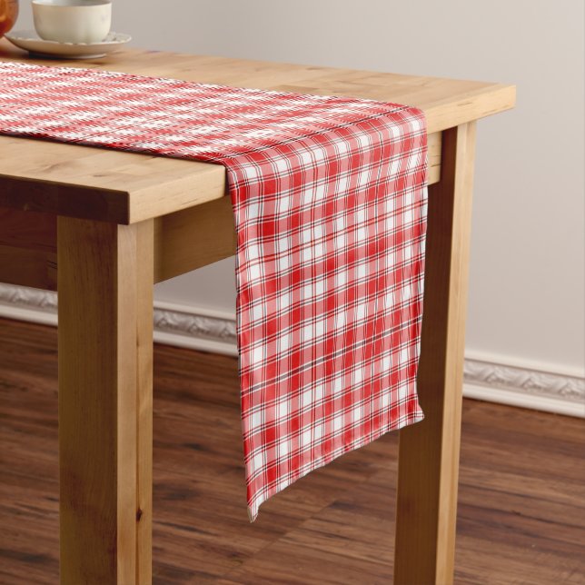 Red Plaid Table Runner (In Situ)