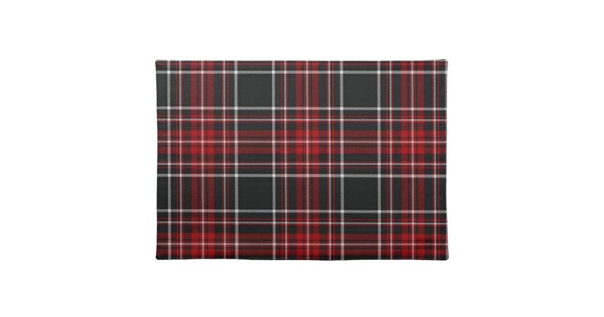 Red Plaid Tartan Placemat Zazzle