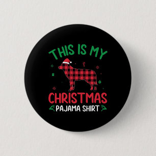 Red Plaid This Is My Siberian Husky Dog Christmas 6 Cm Round Badge