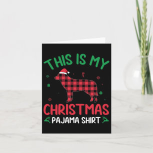 Red Plaid This Is My Siberian Husky Dog Christmas Card