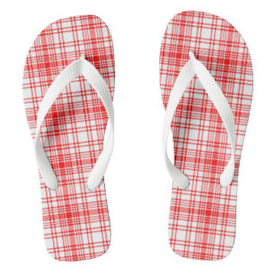 Red Plaid Thongs
