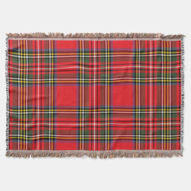 Red Plaid Throw Blanket - Gifts  (Front)