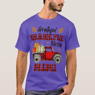 Red Plaid Truck Mimi Thankful Grateful Blessed Gif T-Shirt