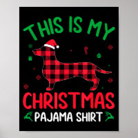 Red Plaid Ugly This Is My Dachshund Dog Christmas