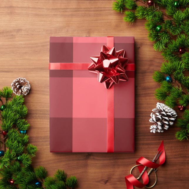 Red Plaid Wrapping Paper (Holiday Gift)
