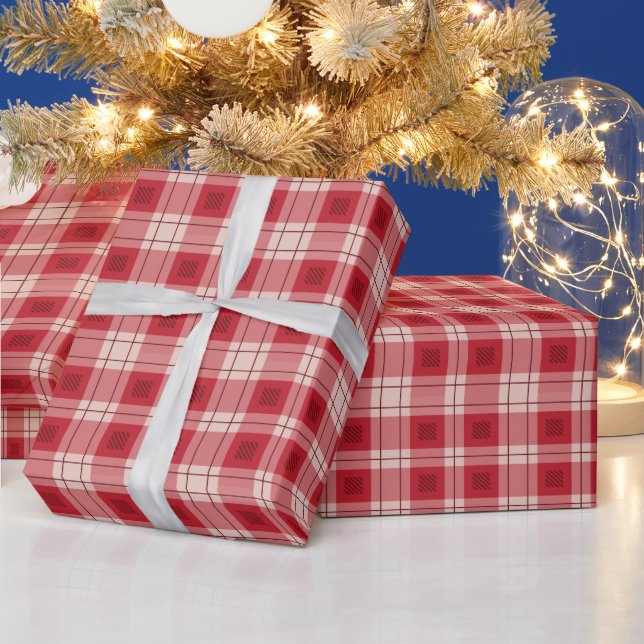 Red Plaid wrapping Paper (Holidays)