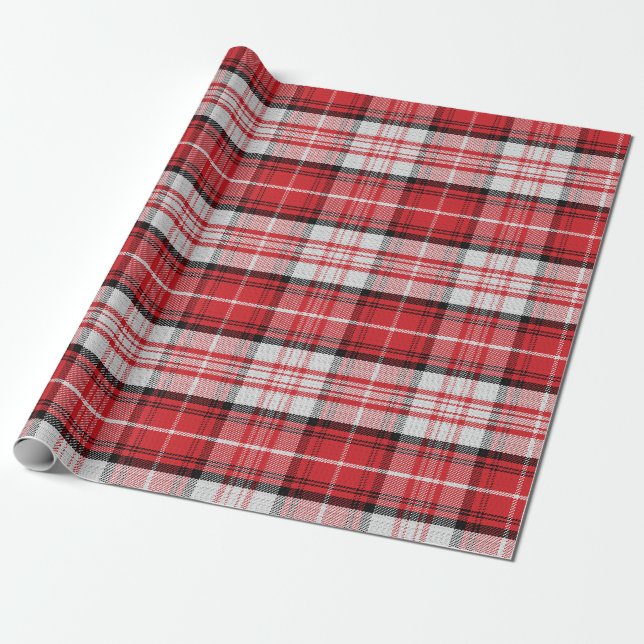 Red Plaid  Wrapping Paper (Unrolled)