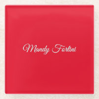 Red Plain Elegant Minimalist Calligraphy