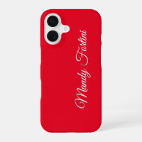 Red Plain Elegant Minimalist Calligraphy
