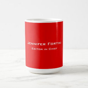 Red Plain Elegant Modern Minimalist Coffee Mug