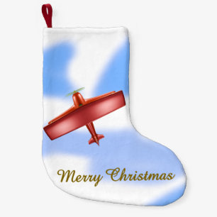 Red Plane Christmas Stocking