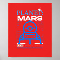Red planet mars poster