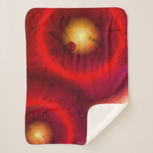 Red Planets Suns Circles Astronomy Blanket