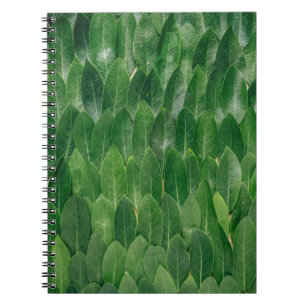 Red plant leaves notebook