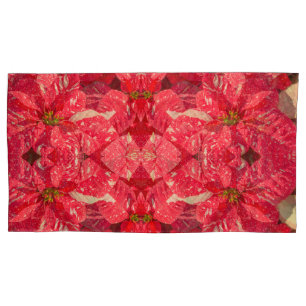 Red plant Poinsettia Flower Pillowcase