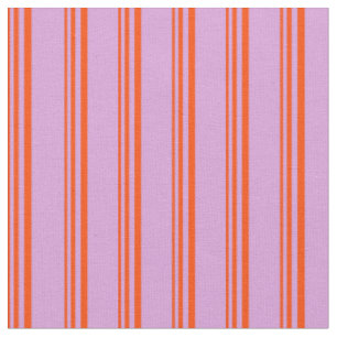 Red & Plum Coloured Lines Pattern Fabric