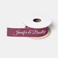 Red Plum White Elegant Wedding Personalised Name