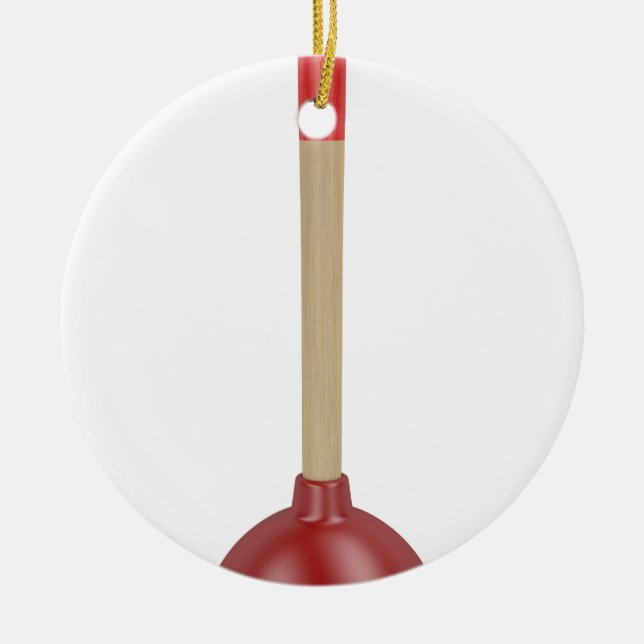 Red plunger ceramic ornament (Front)