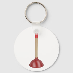 Red plunger key ring