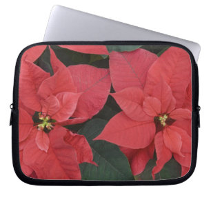 Red Poinsettia Detail (Euphorbia pulcherrima) Laptop Sleeve
