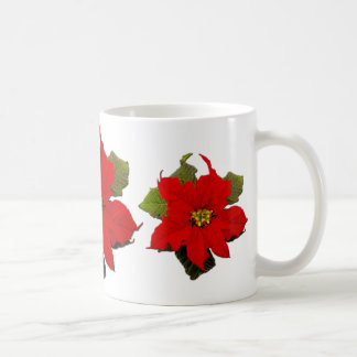 red poinsettia holiday mug 2