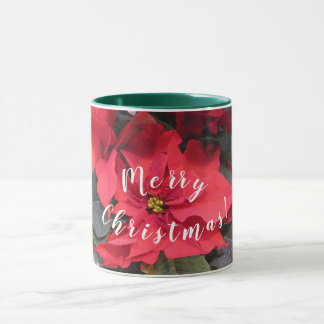 Red Poinsettia Mug