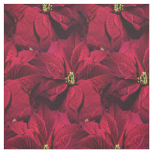 Red Poinsettias Fabric