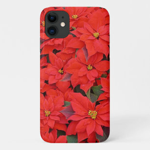 Red Poinsettias I Christmas Holiday Floral Photo iPhone 11 Case