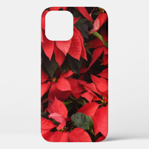 Red Poinsettias II Christmas Holiday Floral iPhone 12 Case