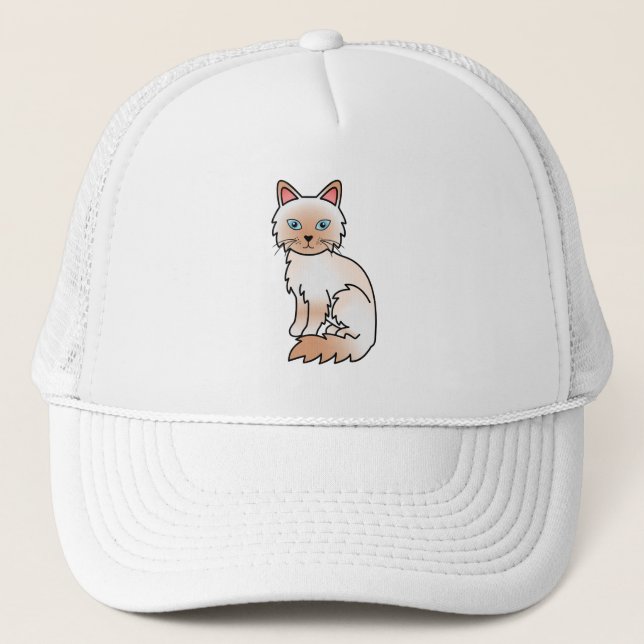 Red Point Birman / Ragdoll Cat Trucker Hat (Front)