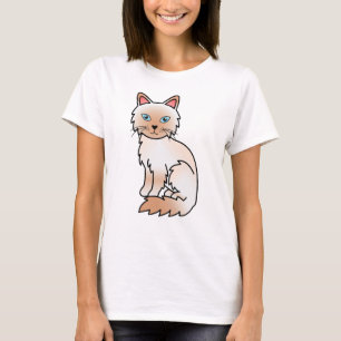 Red Point Birman / Ragdoll Cute Cartoon Cat T-Shirt