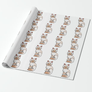Red Point Birman / Ragdoll Cute Cat Pattern Wrapping Paper