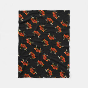 Red Poison Dart Frog Fleece Blanket
