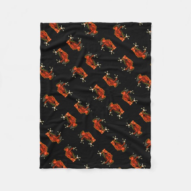 Red Poison Dart Frog Fleece Blanket (Front)