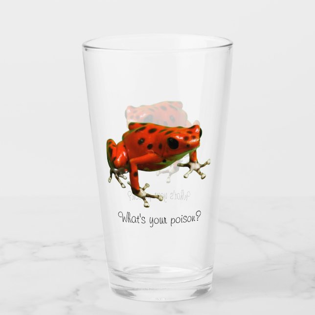Red Poison Dart Frog Glass (Front)