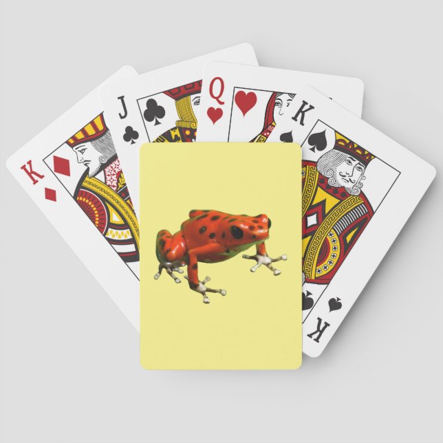 Red Poison Dart Frog Playing Cards (Back)